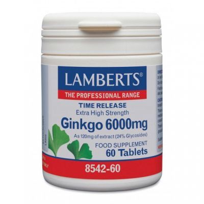Lamberts Ginkgo 6000mg 60 Ταμπλέτες