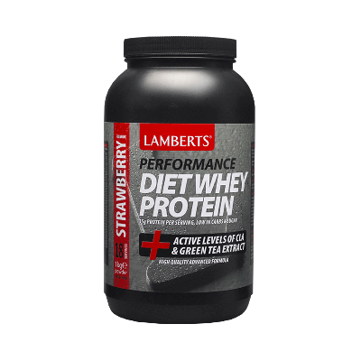 Lamberts Diet Whey Protein 1000gr, Πρωτεΐνη με Προσθήκη Αμινοξέων και Εκχύλισμα Πράσινου Τσαγιού, Γεύση Φράουλα 1kg