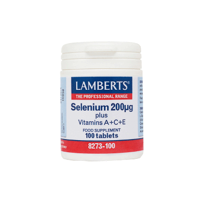 Lamberts Selenium 200μg + Βιταμίνες A, C, E 100 Ταμπλέτες