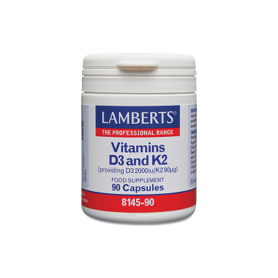 Lamberts Vitamins D3 2000iu & K2 90mg 90 Κάψουλες