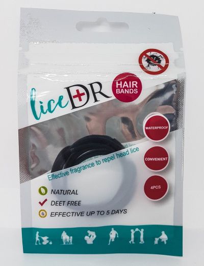 Inoplus LiceDR Lice Preventing Hair Bands Μαύρο 4τμχ