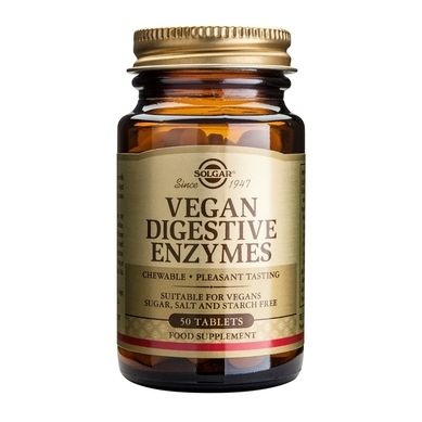 Solgar Vegan Digestive Enzymes 50 Μασώμενες Ταμπλέτες