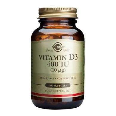 Solgar Vitamin D3 400IU/10μg 100 softgels
