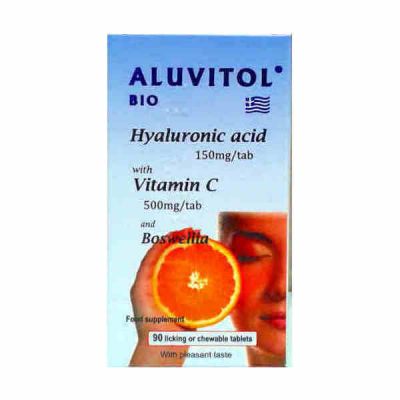 Medichrom Bio Aluvitol Hyaluronic Acid 150mg & Vitamin C 500mg 90 Μασώμενα Δισκία