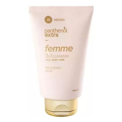 Medisei Panthenol Extra Femme 3 in 1 Cleanser Face, Body, Hair Καθαριστικό για Πρόσωπο, Σώμα & Μαλλιά, 200ml