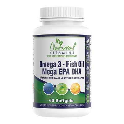 Natural Vitamins Omega 3-Fish Oil 60 Μαλακές Κάψουλες