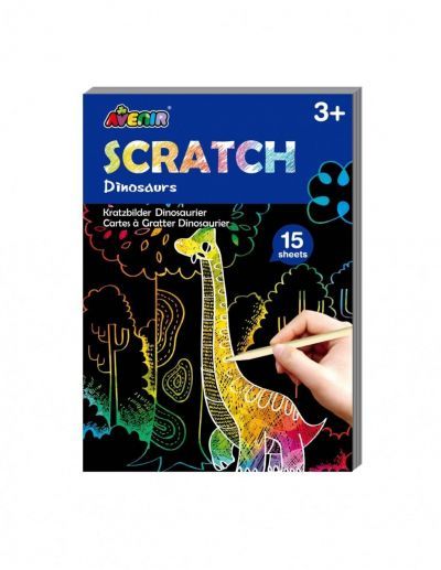 Avenir Mini Scratch Book - Dinosaurs 15 Sheets 3+