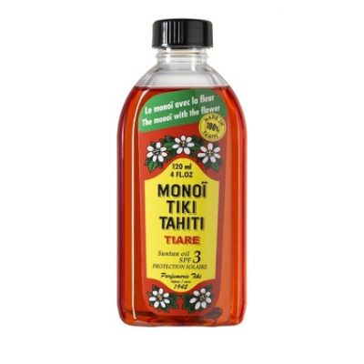 Monoi Tiki Tiare spf 3 Λάδι Γρήγορου Μαυρίσματος, για Πρόσωπο & Σώμα, με Άρωμα Γαρδένια, SPF3, 120ml