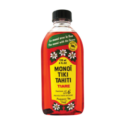 Monoi Tiki Tiare Λάδι γρήγορου Μαυρίσματος, για Πρόσωπο-Σώμα, με άρωμα Γαρδένια της Ταϊτής, spf6, 120ml