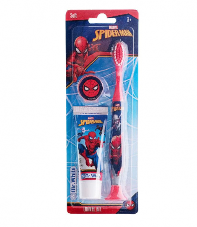 Mr.White Spider Man Travel Kit Παιδική Οδοντόβουρτσα & Οδοντόκρεμα, 25ml