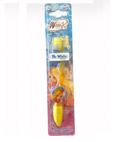 Mr.White Winx Παιδική Οδοντόβουρτσα Κίτρινη, 1τμχ