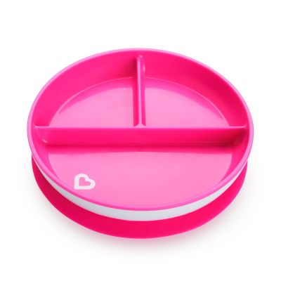 Munchkin Παιδικό Πιάτο με Βεντούζα Ροζ 6m+, 1τμχ