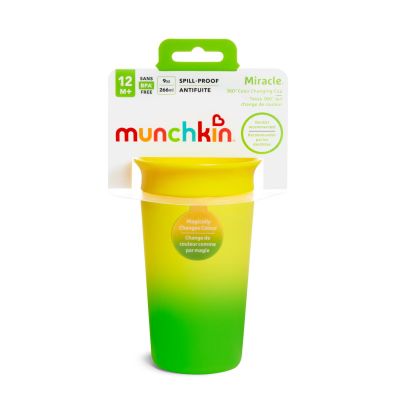 Munchkin Miracle Color Changing Cup 360° 12m+ Πράσινο/Κίτρινο, 266ml