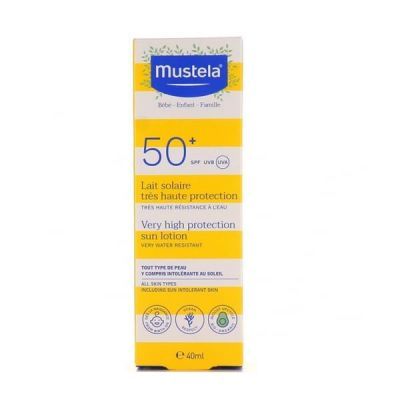 Mustela Very High Protection Sun Lotion SPF50+ Αντηλιακό Προσώπου-Σώματος για Όλη την Οικογένεια 40ml