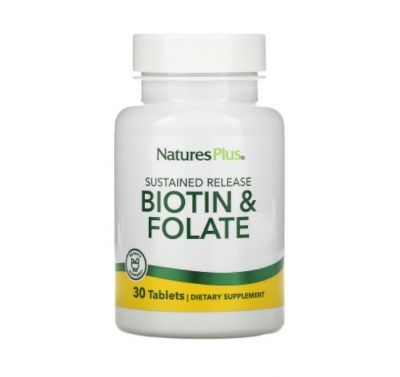 Natures Plus Biotin Folic Acid 30 Ταμπλέτες