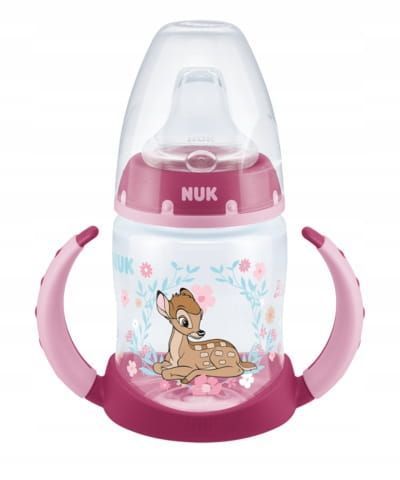Nuk Disney Bambi First Choice Μπιμπερό Εκπαίδευσης με Δείκτη Ελέγχου Θερμοκρασίας 150ml Ροζ 6-18m 1τμχ