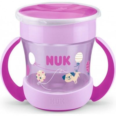 Nuk Mini Magic Cup με Χείλος και Καπάκι 6m+ Ροζ 160ml