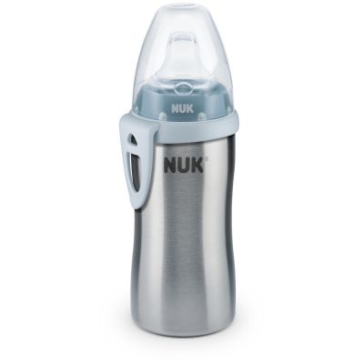 Nuk Active Cup Ανοξείδωτο Παγουράκι με Στόμιο Μπλε 215ml