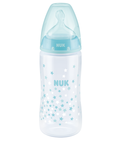 Nuk First Choice+ Πλαστικό Μπιμπερό 6-18m Θηλή Σιλικόνης Αστεράκια 300ml