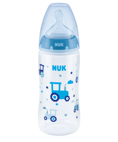Nuk First Choice+ Πλαστικό Μπιμπερό 6-18m Θηλή Σιλικόνης Μπλε 300ml