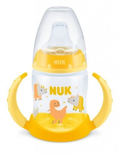 Nuk First Choice Learner Bottle Εκπαιδευτικό Μπιμπερό Με Λαβές & Δείκτη Ελέγχου Θερμοκρασίας 6-18M Κίτρινο, 150ml