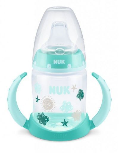 Nuk First Choice Learner Bottle Εκπαιδευτικό Μπιμπερό Με Λαβές & Δείκτη Ελέγχου Θερμοκρασίας 6-18M Πράσινο, 150ml