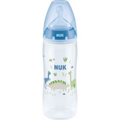 Nuk First Choice+ Πλαστικό Μπιμπερό Με Θηλή Σιλικόνης 6-18m, Μπλε, 360ml