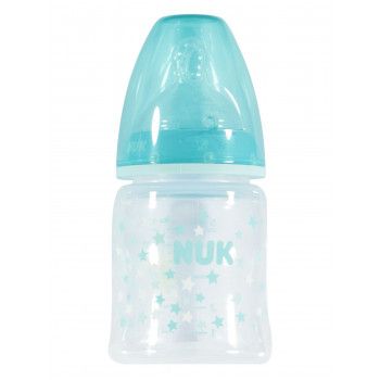 Nuk First Choice Plus Πλαστικό Μπιμπερό Θηλή Σιλικόνης Μπλε Αστέρια 0-6m 150ml