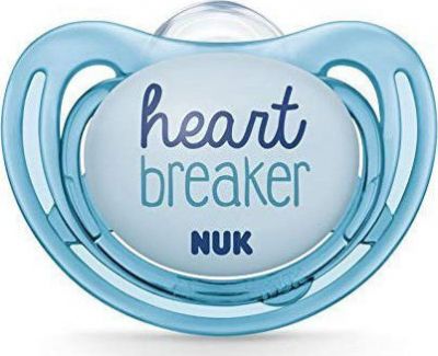 Nuk Freestyle Σιλικόνης Blue Heartbreaker 6-18m 1τμχ