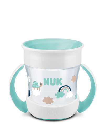Nuk Mini Magic Cup με Χείλος και Καπάκι 6m+ Πράσινο 160ml