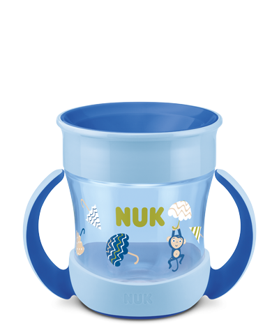 Nuk Mini Magic Cup με Χείλος και Καπάκι 6m+ Μπλε 160ml