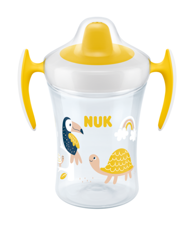 Nuk Trainer Cup με Μαλακό Ρύγχος και Χεράκια Κίτρινο 6+ 230ml