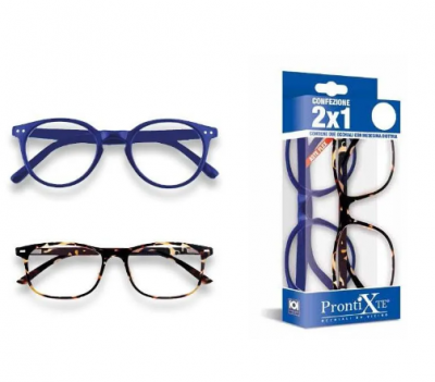 Occhiale Per Lettura Γυαλιά Οράσεως Prontixte Twin8 Blu+ Tartaruga +3,50, 2τμχ
