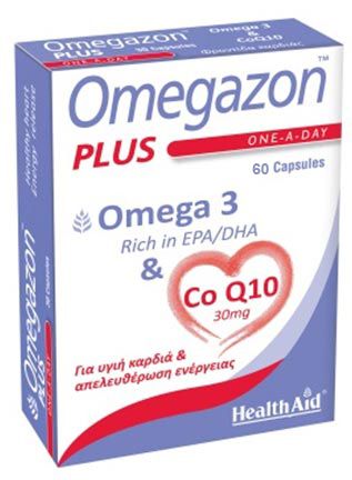 Health Aid Omegazon PLUS (Ω3 & CoQ10) 60caps
