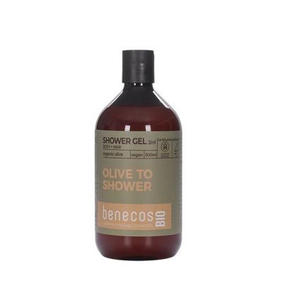 Benecos Olive To Shower - Αφρόλουτρο 2σε1 με Βιολογική Ελιά 500ml