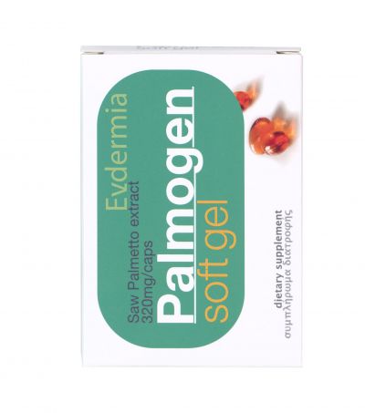 Evdermia Palmogen Soft Gel  Συμπλήρωμα διατροφής για την αντιμετώπιση της τριχόπτωσης 320 mg /caps 30 soft gels