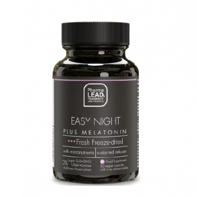 Pharmalead Easy Night Plus Melatonin Συμπλήρωμα για τον Ύπνο, 30 Φυτικές Κάψουλες