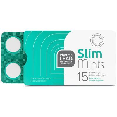 Pharmalead Slim Mints Food Supplement Συμπλήρωμα Διατροφής για Μείωση της Όρεξης, 15 παστίλιες