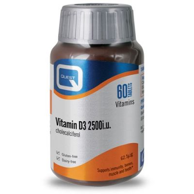 Quest Βιταμίνη D3 2500iu, 60 Ταμπλέτες