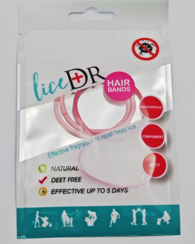 Inoplus LiceDR Lice Preventing Hair Bands Ροζ 4τμχ