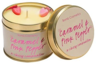 Bomb Cosmetics Caramel & Pink Pepper Tinned Handmade Candle 1τμχ 243g