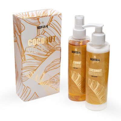 Scandal Beauty DOUBLE SET Coconut Waterfall “Body Lotion 200ml & Body Mist 200ml” Με Άρωμα Βανίλιας, Καρύδας & Κρίνο της Κοιλάδας