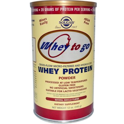 Solgar whey to go protein Vanillia powder 340gr