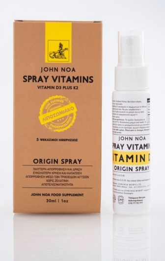 John Noa Origin Spray Βιταμίνη D3 Plus K2 30ml