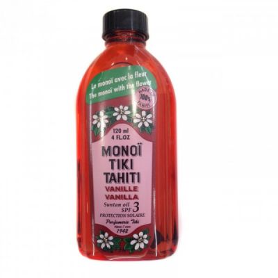 Tiki Tahiti Monoi Vanilla Bronzant Sun Tan Oil SPF3 120ml