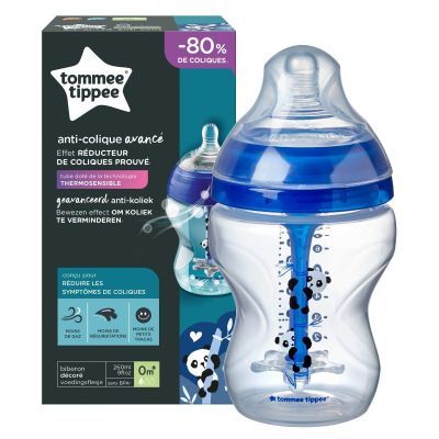 Tommee Tippee Πλαστικό Μπιμπερό Anti-Colic με Θηλή Σιλικόνης Αργή Ροής 0m+Μπλε 260ml