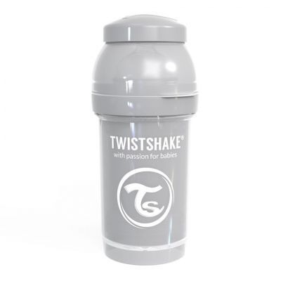 Twistshake Μπιμπερό Κατά των Κολικών Pastel Grey 0+,180ml