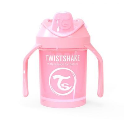 Twistshake Κύπελλο Mini Cup 4+Μηνών Pastel Pink Με Μίξερ Φρούτων 230ml