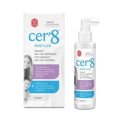 Vican Cer'8 Anti-Lice Spray για την Εξάλειψη των Ψειρών & της Κόνιδας 125ml