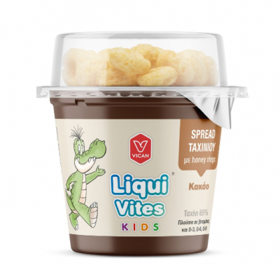 Vican Liqui Vites Kids Spread Ταχινιού με Κόκκους Ρυζιού Κακάο, 1τμχ